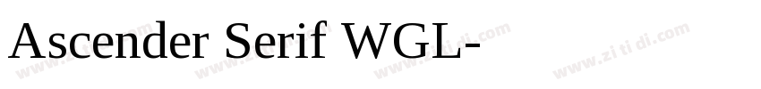 Ascender Serif WGL字体转换